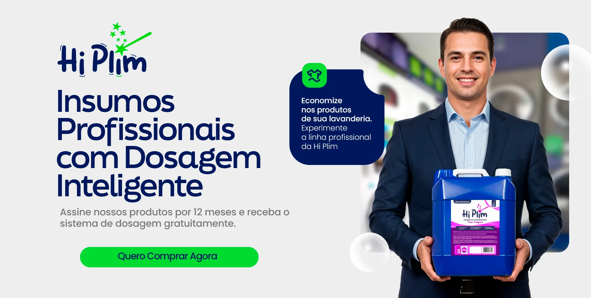 Banner Hiplim - Insumos Profissionais com Dosagem Inteligente